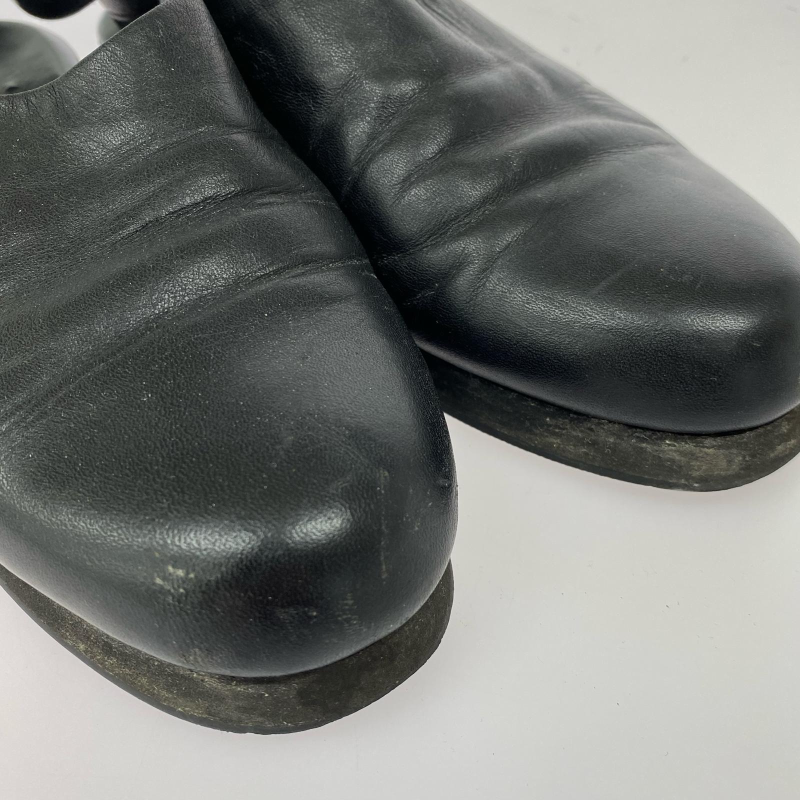 シューズ Yohji Yamamoto×+NOIR レザーサンダル ブラック
