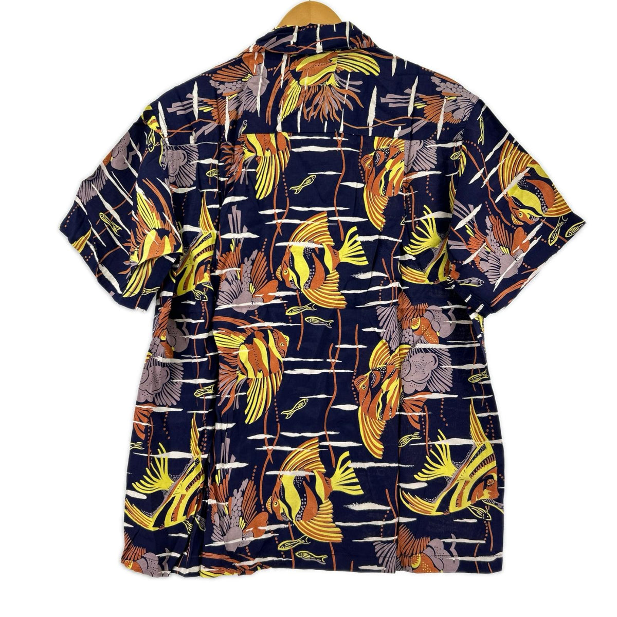 半袖シャツ Hanauma Bay アロハシャツ 紺 (S) S