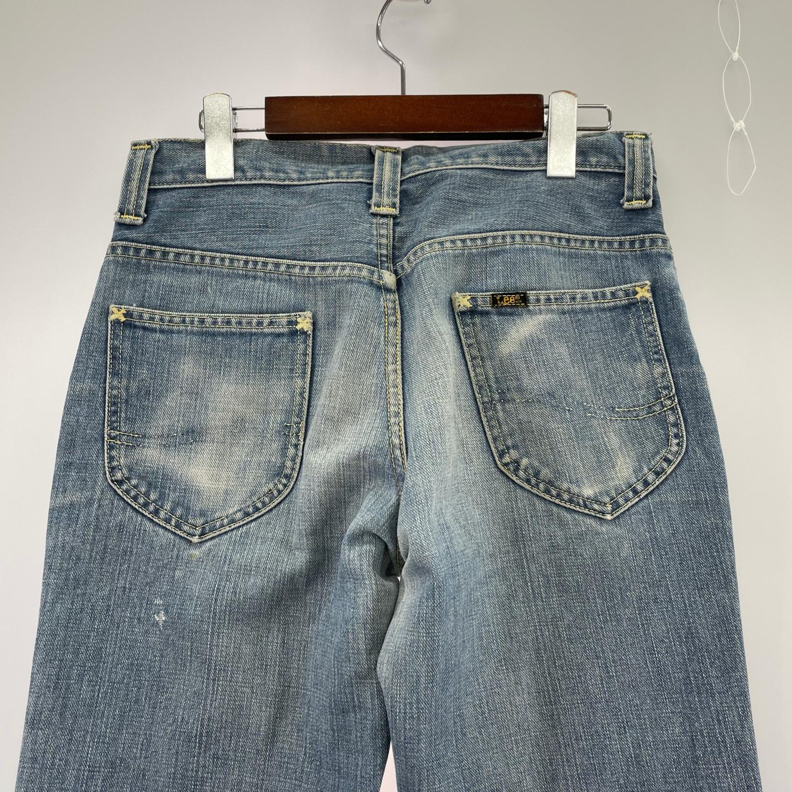 デニムパンツ 70s Lee Set USA製 42TALON ブーツカット ブルー