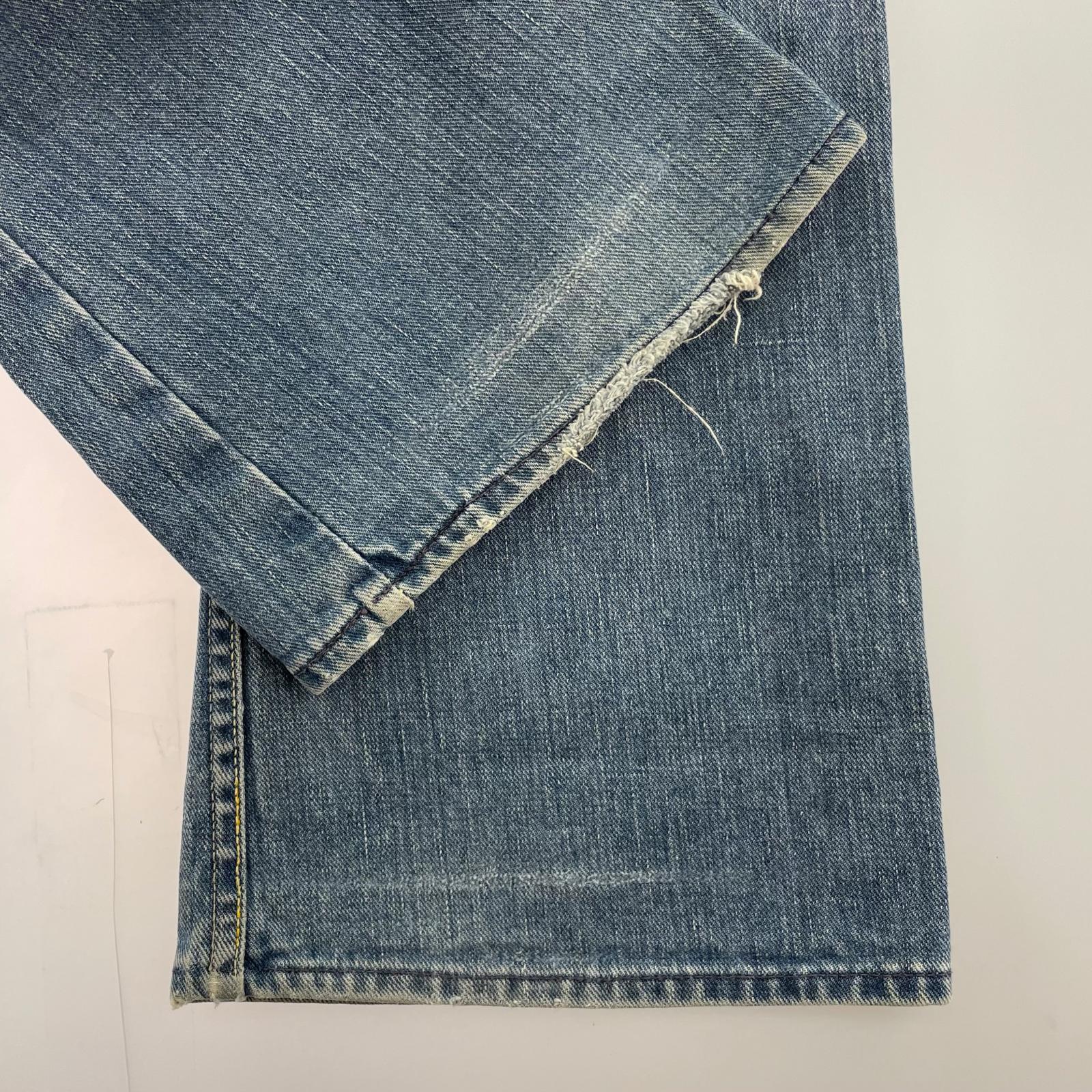 デニムパンツ 70s Lee Set USA製 42TALON ブーツカット ブルー