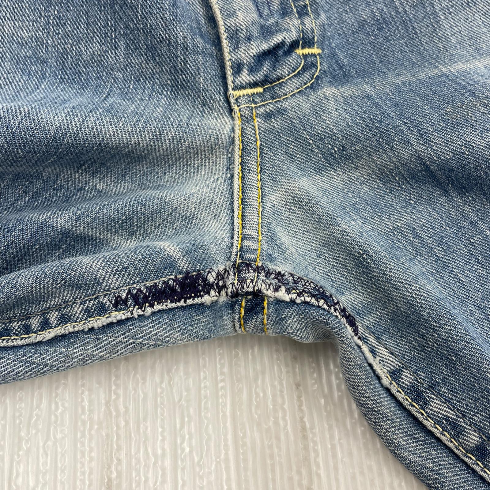 デニムパンツ 70s Lee Set USA製 42TALON ブーツカット ブルー