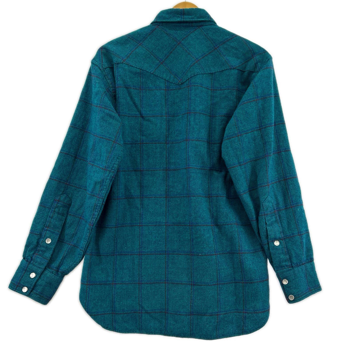 長袖シャツ 70s PENDLETON ウールチェックシャツ M M グリーン