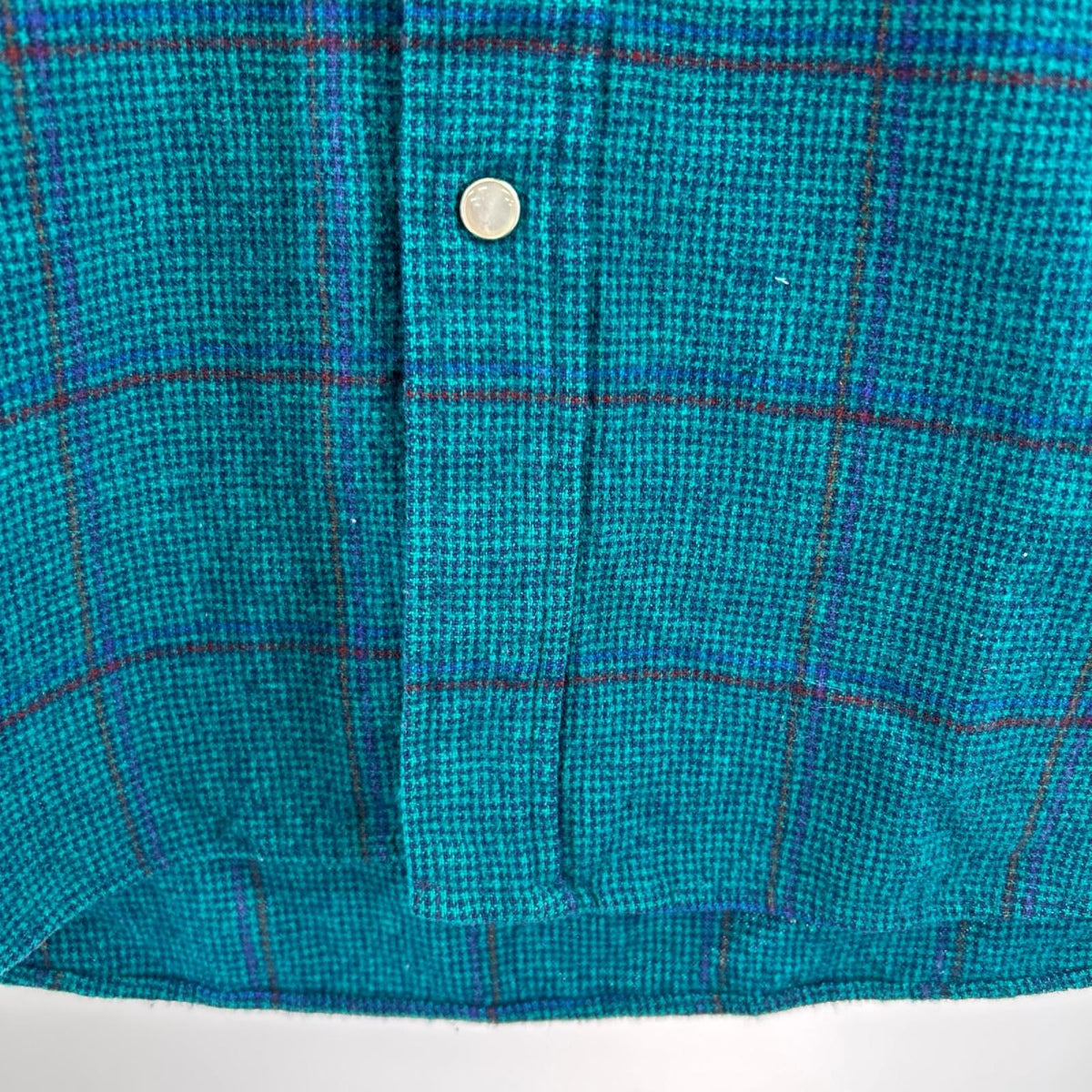 長袖シャツ 70s PENDLETON ウールチェックシャツ M M グリーン