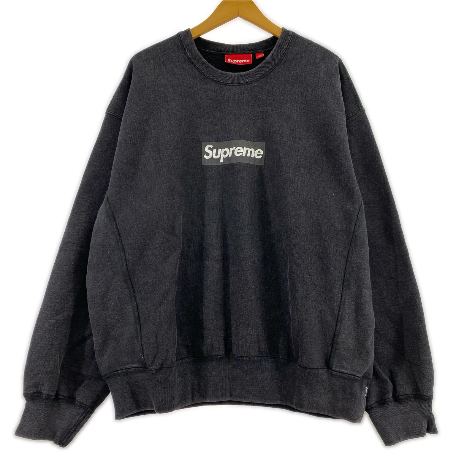スウェット 25SS Washed Box Logo Crewneck BLK L ブラック