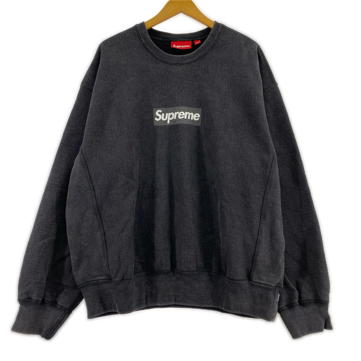 スウェット 25SS Washed Box Logo Crewneck BLK L ブラック