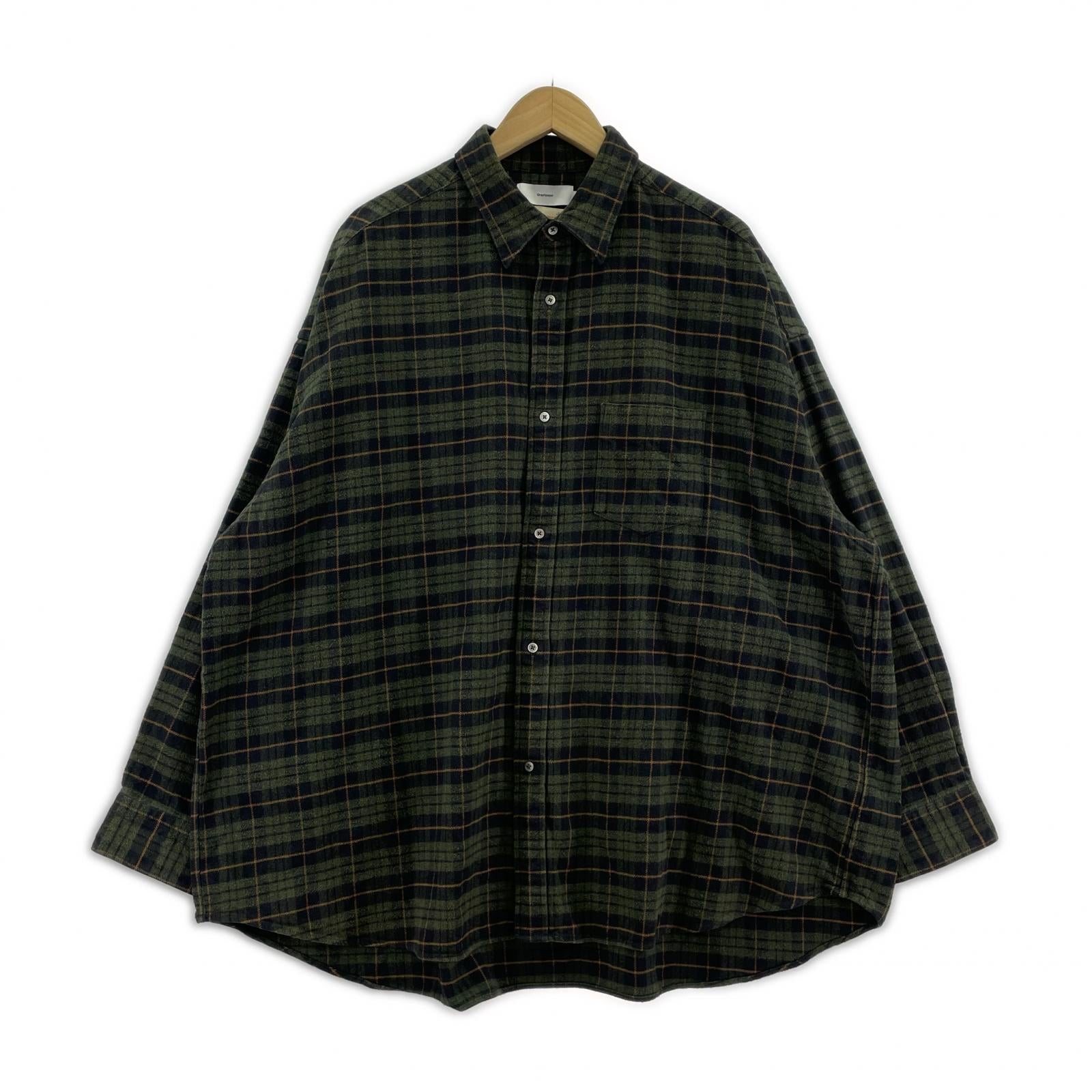 長袖シャツ Cotton Flannel Shirt 2 グリーン