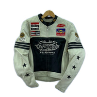 ライダースジャケット BATES レーシング 黒白 (L) L