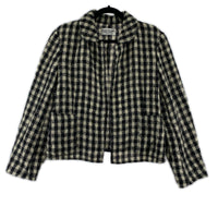 ジャケット 99AW ギンガムチェック モヘア混ジャケット ブラック