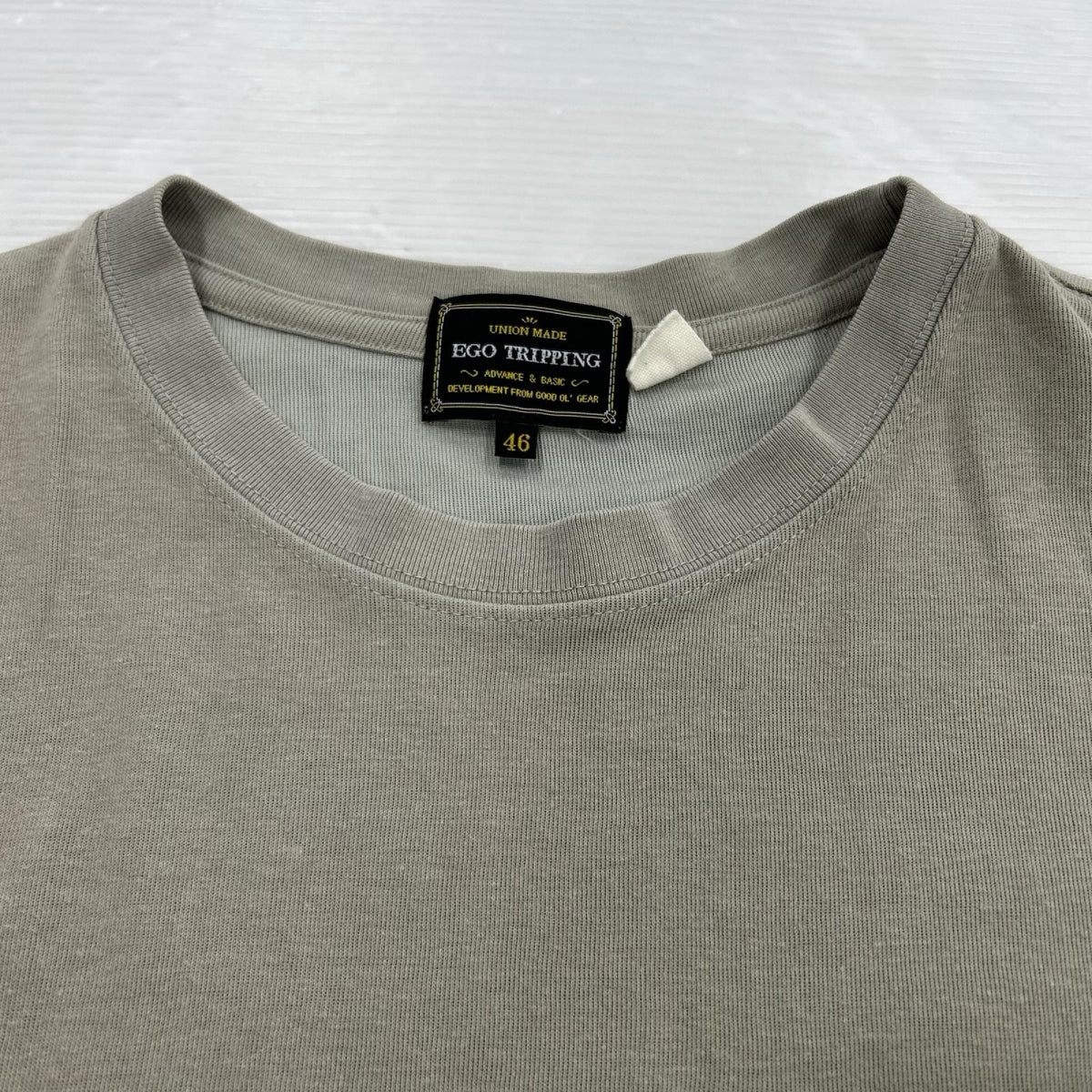 半袖Tシャツ 胸ポケット 刺繍 カーキ (46) 46 カーキ