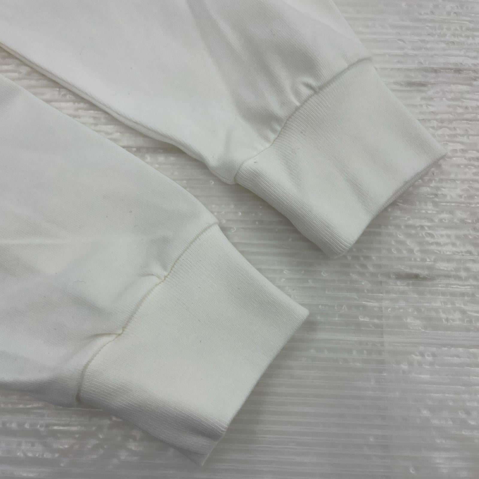 長袖Tシャツ 406 ロゴパッチ付(XS)ホワイト ホワイト