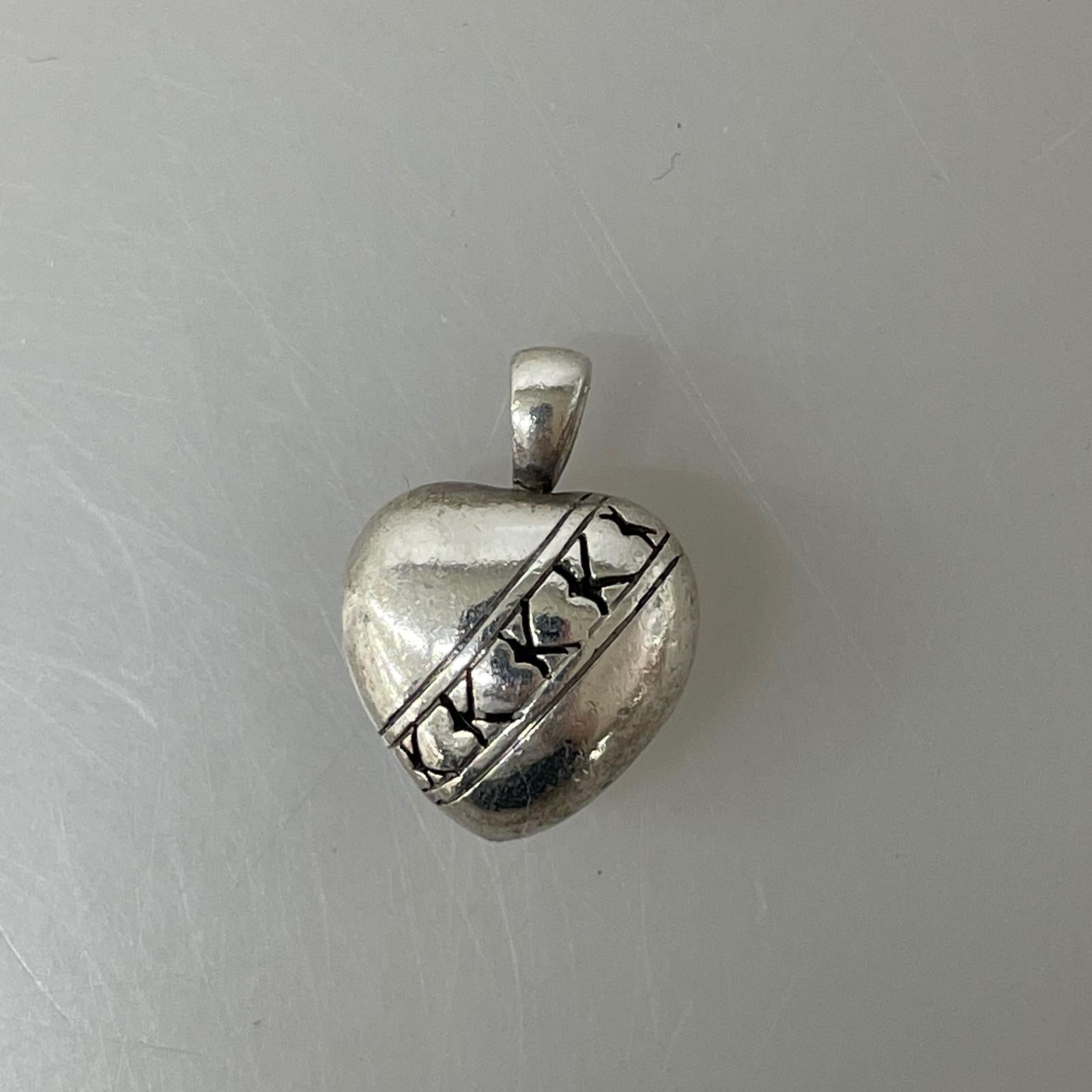 ネックレス 925S BIG LOVE ハートジュエリートップ シルバー