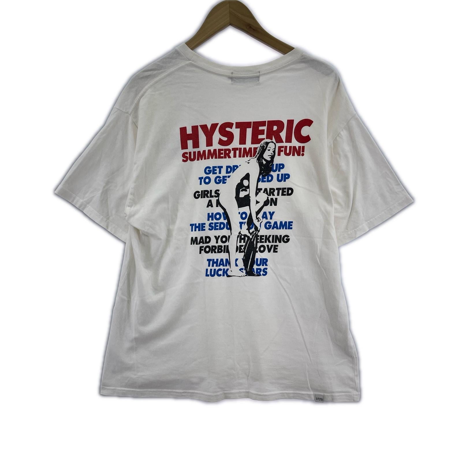 半袖Tシャツ ヒスガール バックプリント L ホワイト
