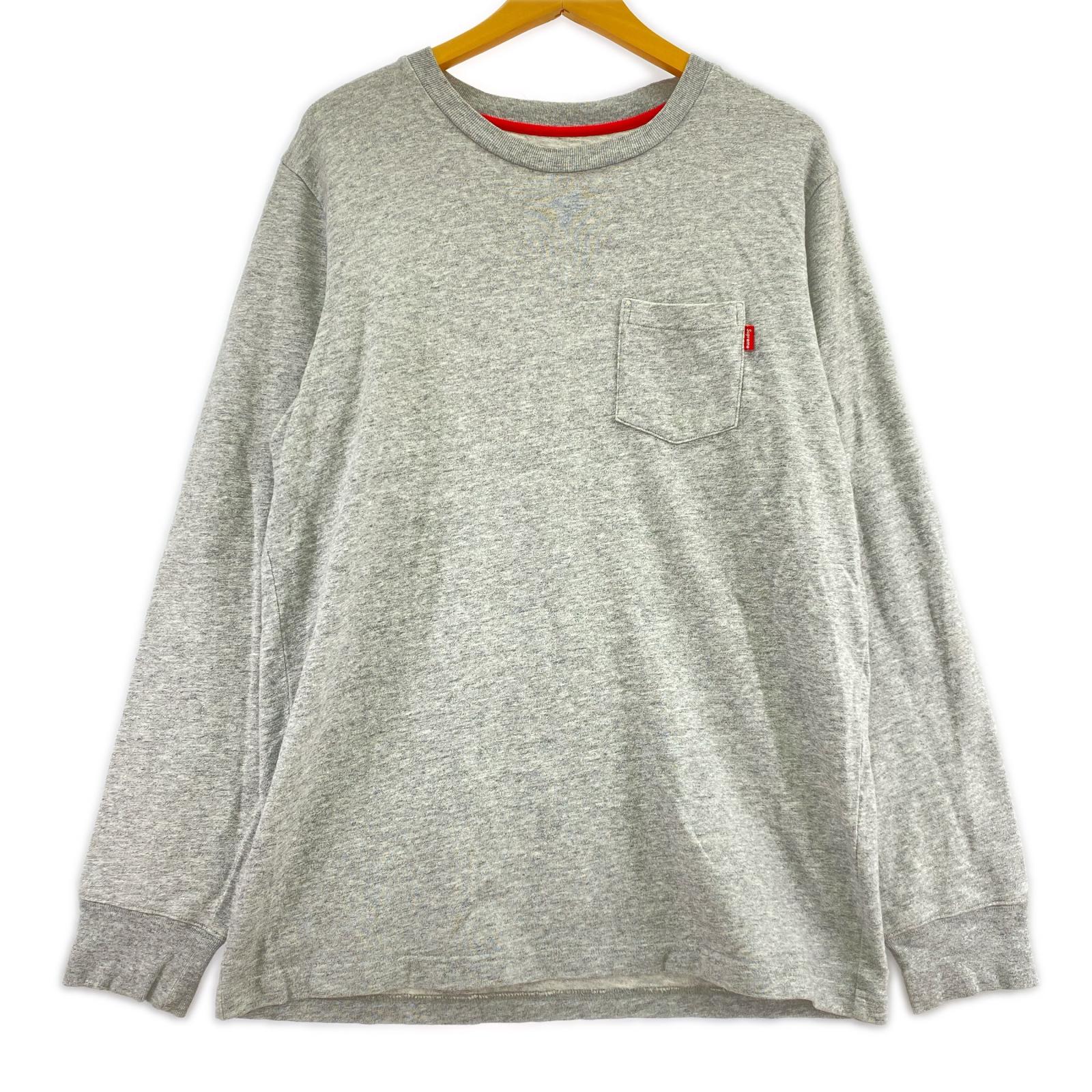 長袖シャツ ポケットT M グレー