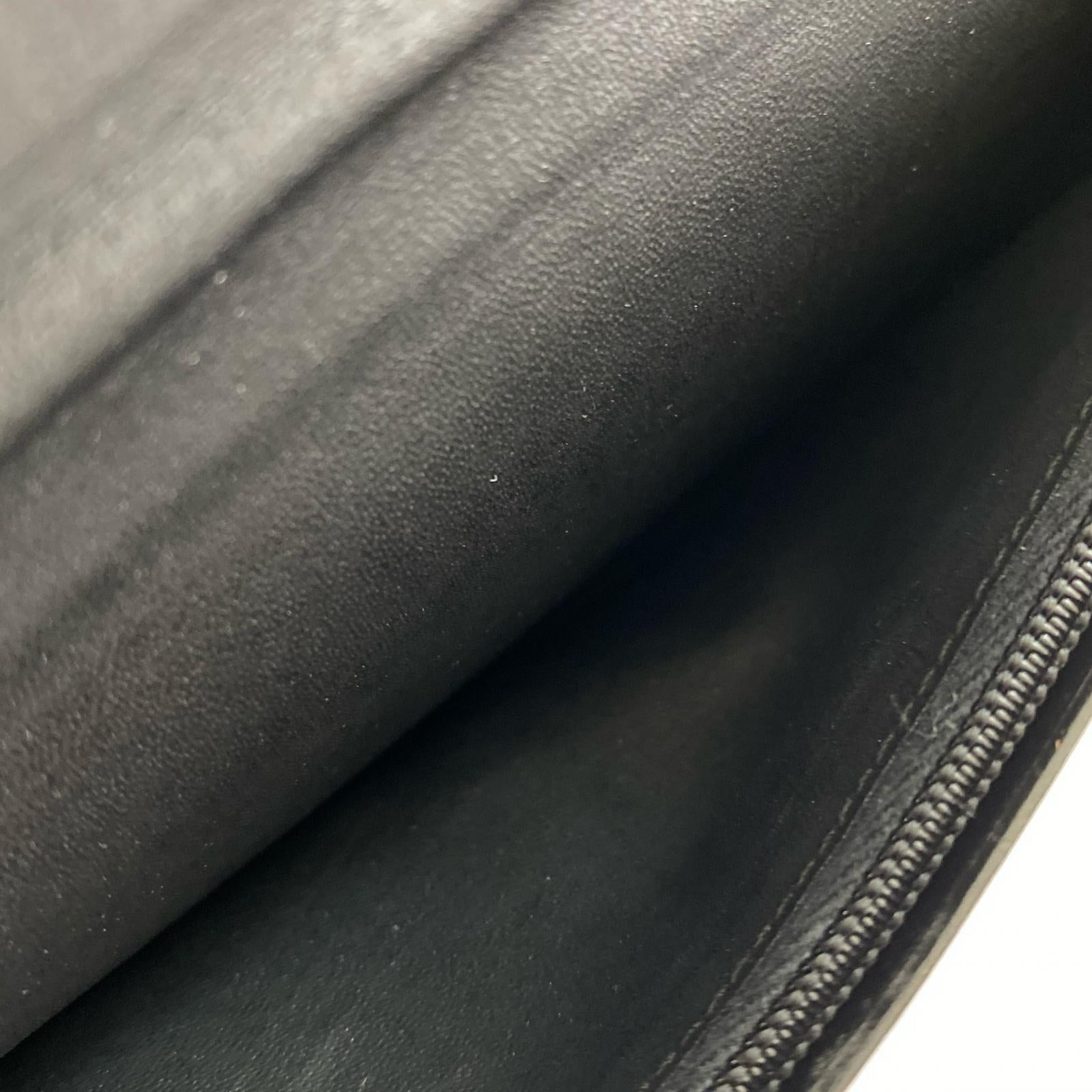 長財布 レザー二つ折り長財布 黒 ブラック