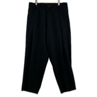 パンツ 80s Yohji Yamamoto 丸文字タグ ギャバワイドスラックス 黒 M ブラック