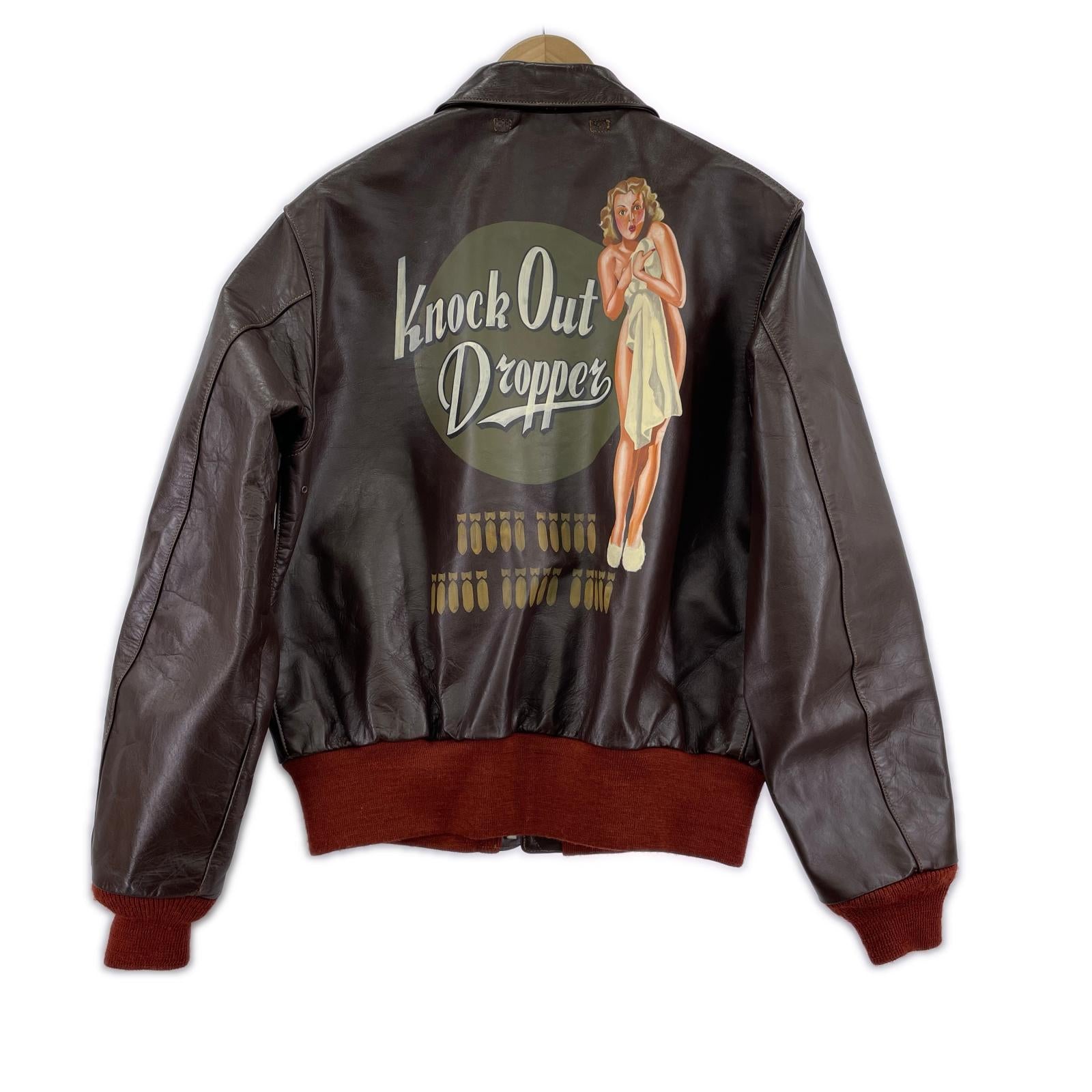 ジャケット A-2 Horse Hide GIL ELVGREN COLLECTION 42 ブラウン
