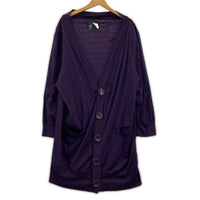 ジャケット Big Button Long Coat 紺 (S) S パープル
