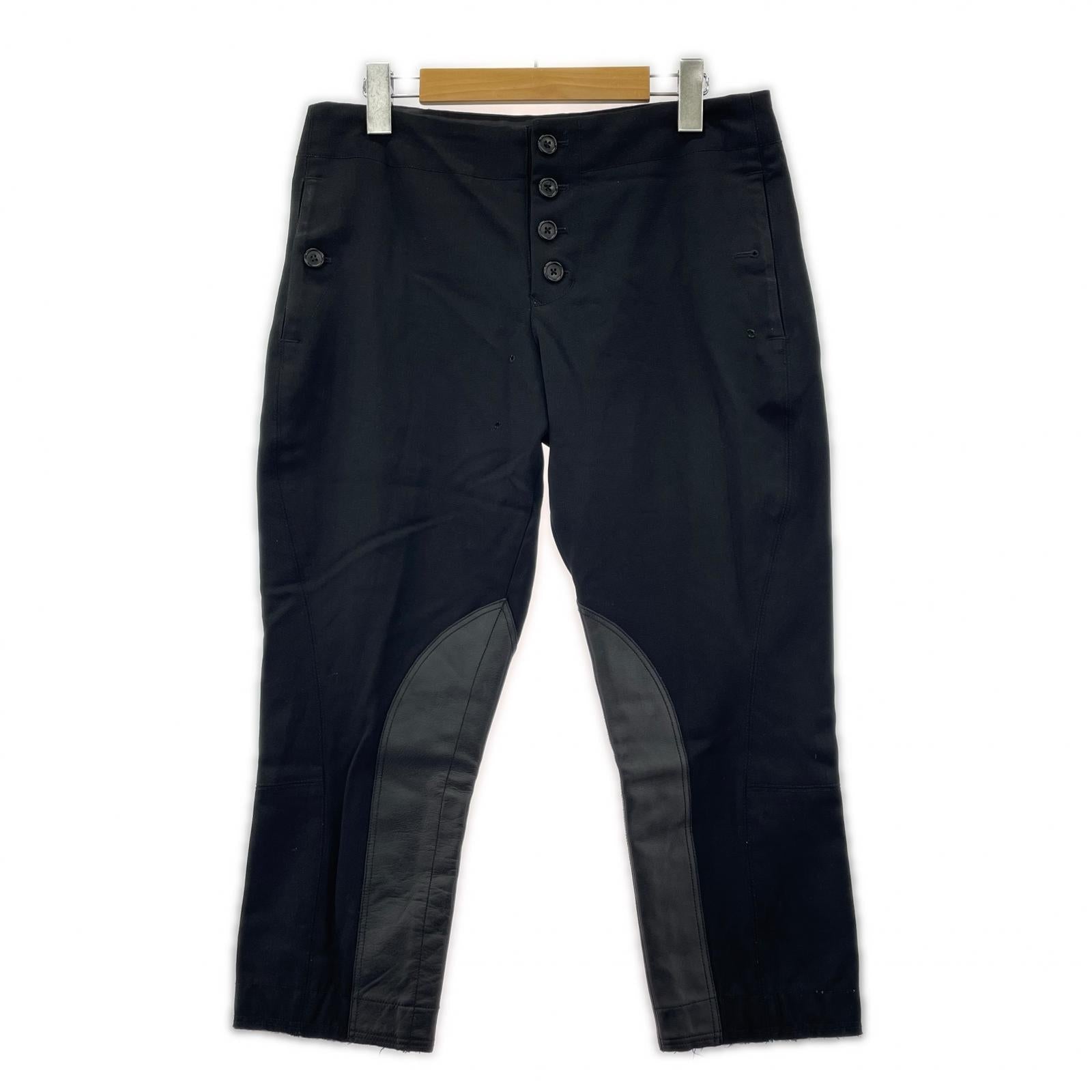 パンツ ポリ×レザー ジョッパーズパンツ 黒 (S) S ブラック
