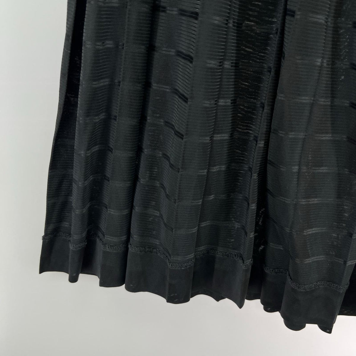ロングスカート Acetate Pleat Drape Skirt 黒 (3) 3 ブラック