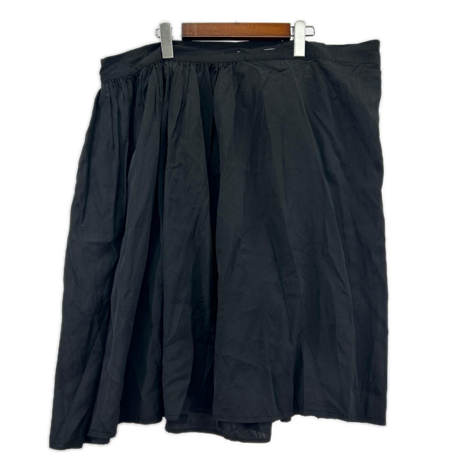スカート RAYON CUPRO SKIRT 黒 (S) S ブラック