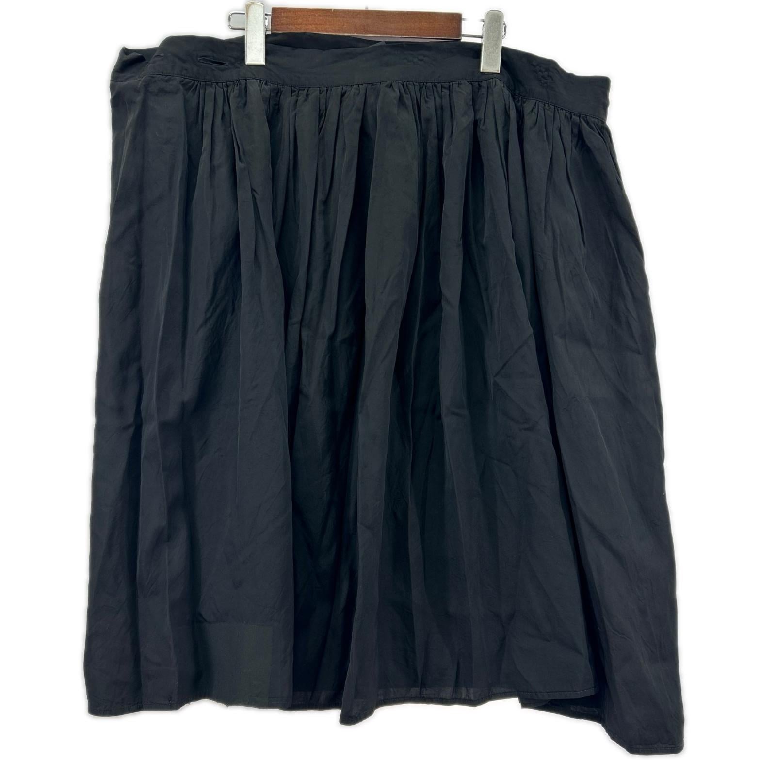スカート RAYON CUPRO SKIRT 黒 (S) S ブラック