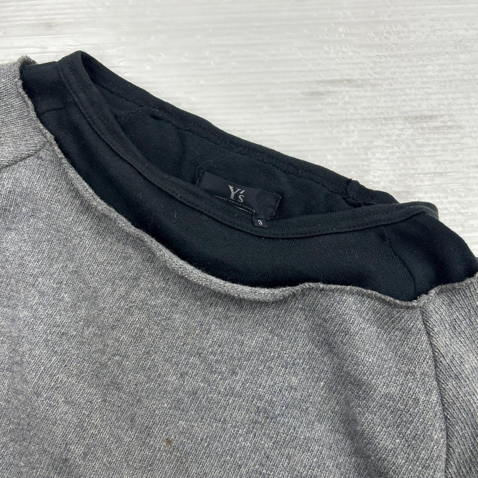 ニット Layered Knit 灰 黒 (3) グレー