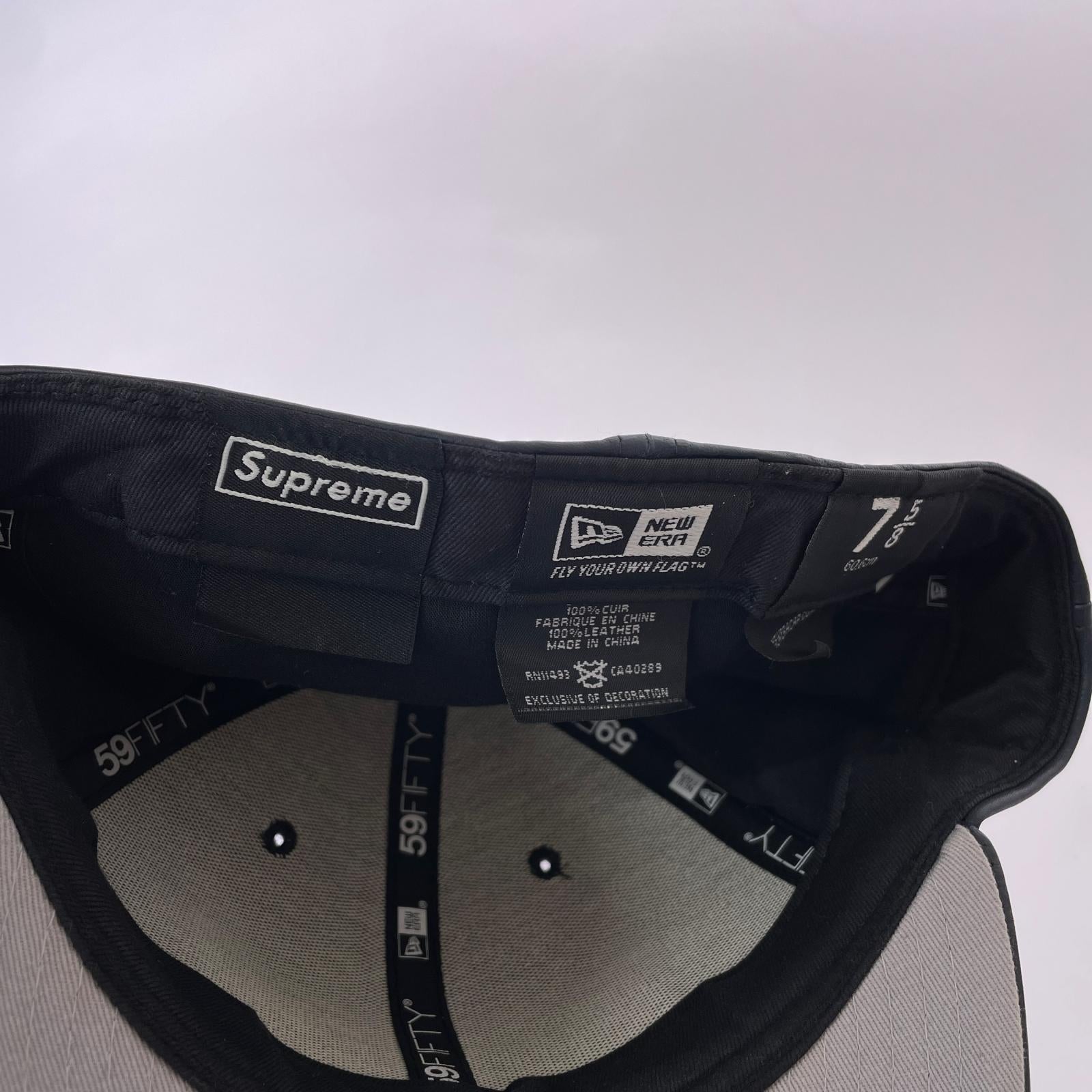 キャップ ×NEW ERA Leather Box Logo Cap
