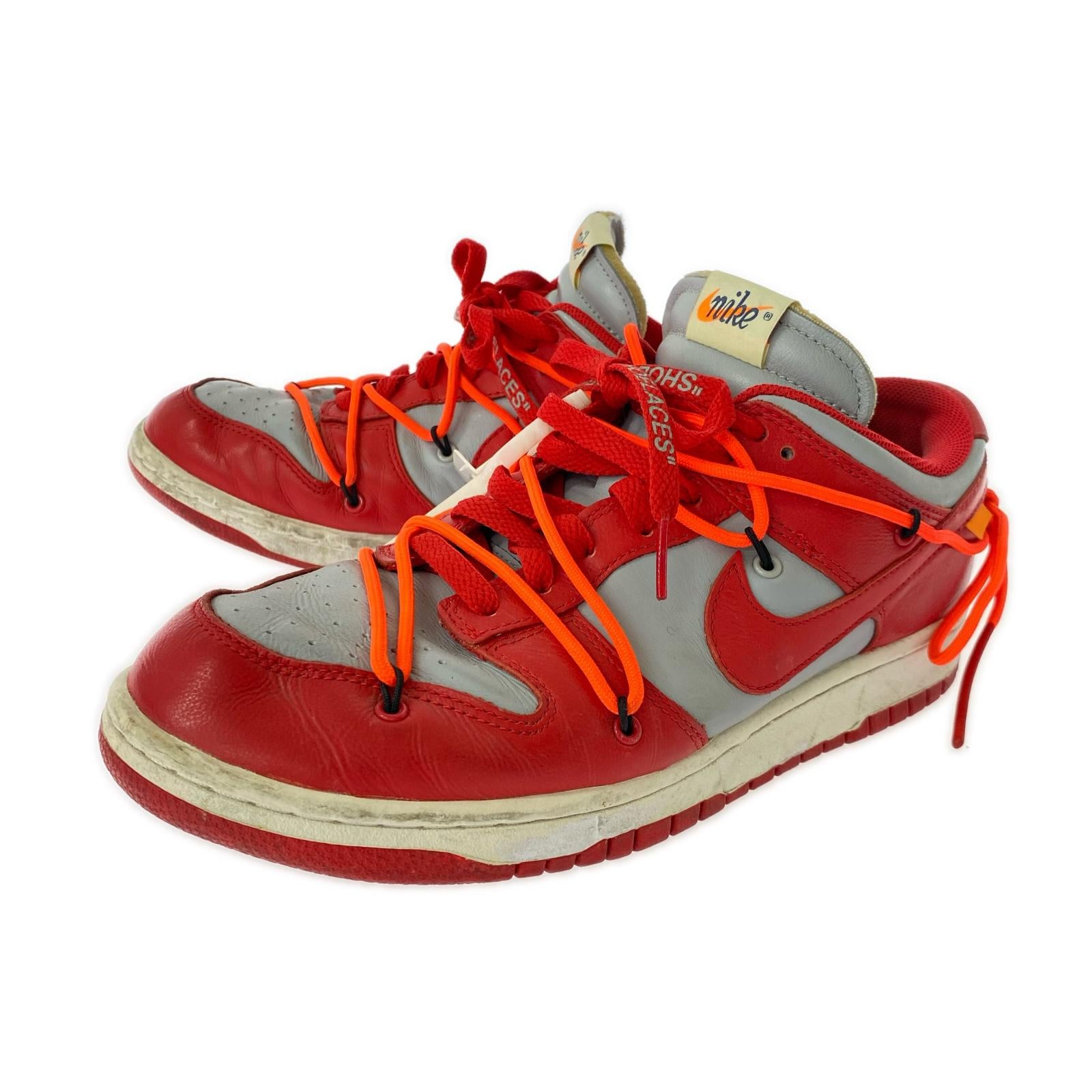 スニーカー NIKE×Off-White Dunk Low University Red 使用感有 CT0856-600 (27.5) 27.5cm (US9 1/2 UK9 EU45) レッド