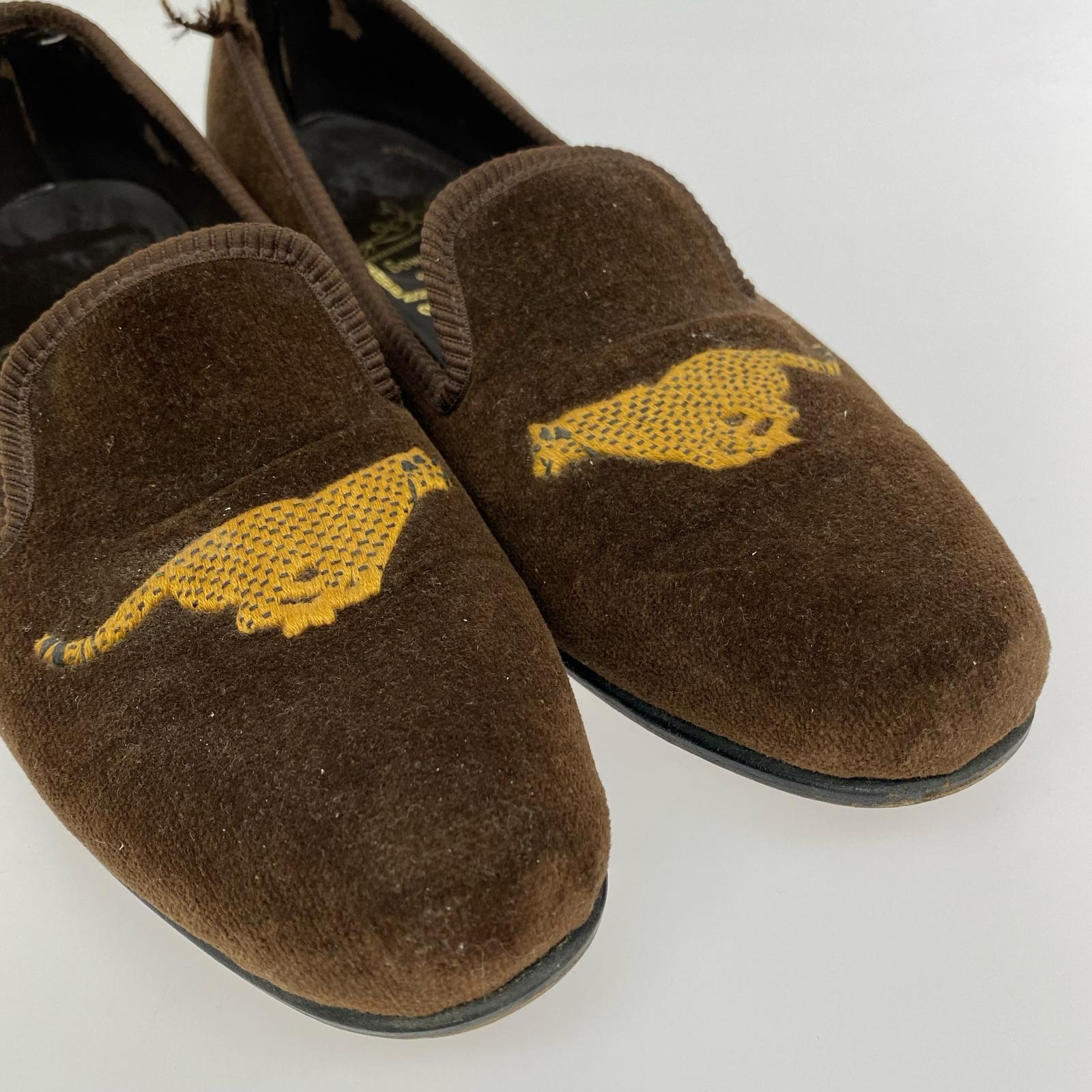 シューズ Velvet Slippers ブラウン