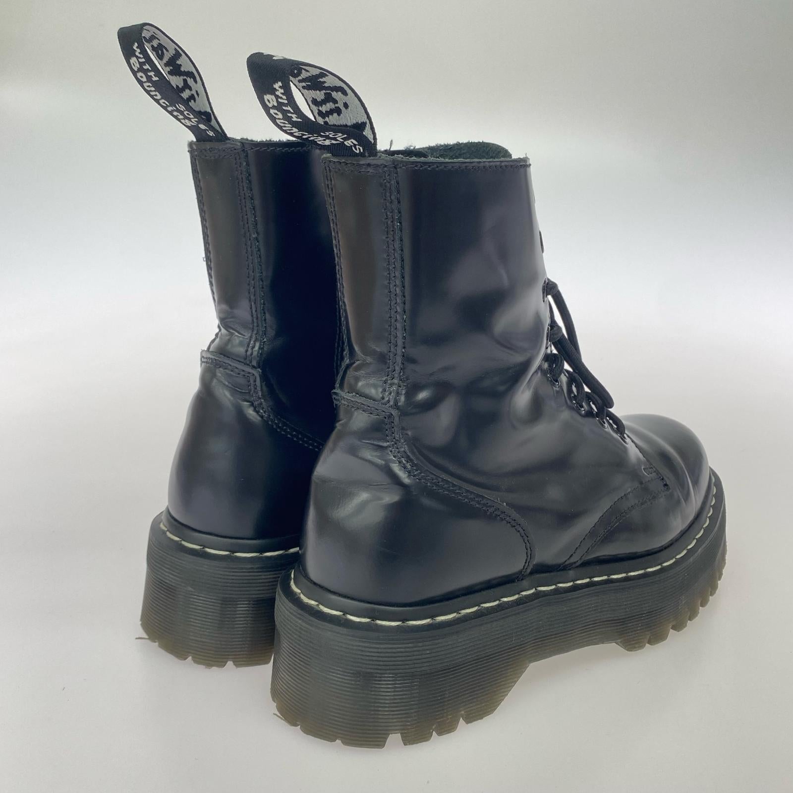 ブーツ 8ホール サイドジップ ブラック