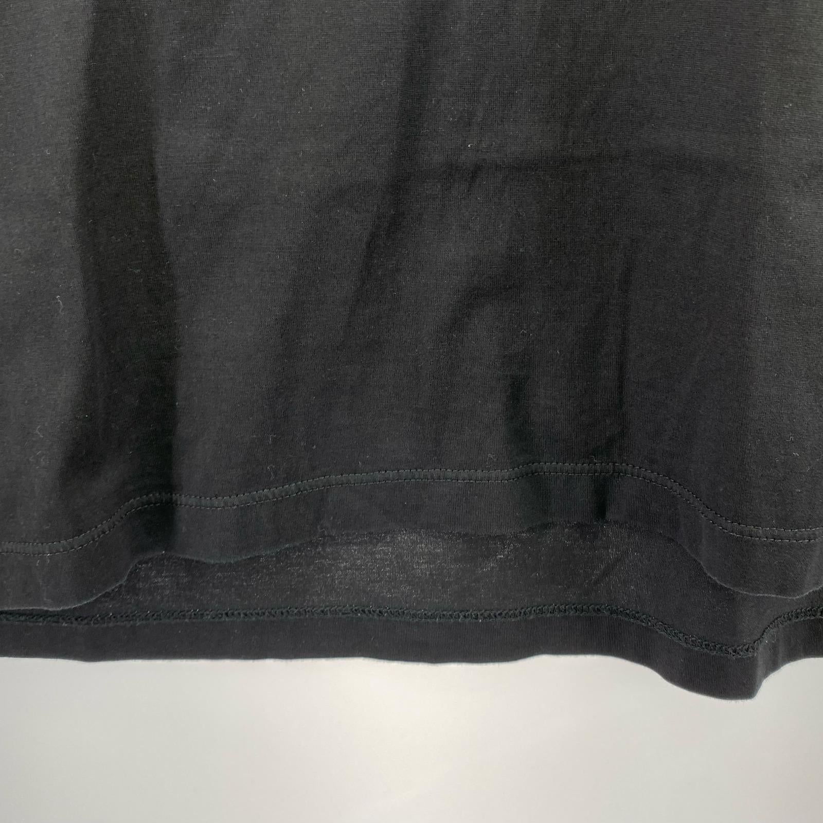 長袖Tシャツ クルーネック ロゴ S ブラック