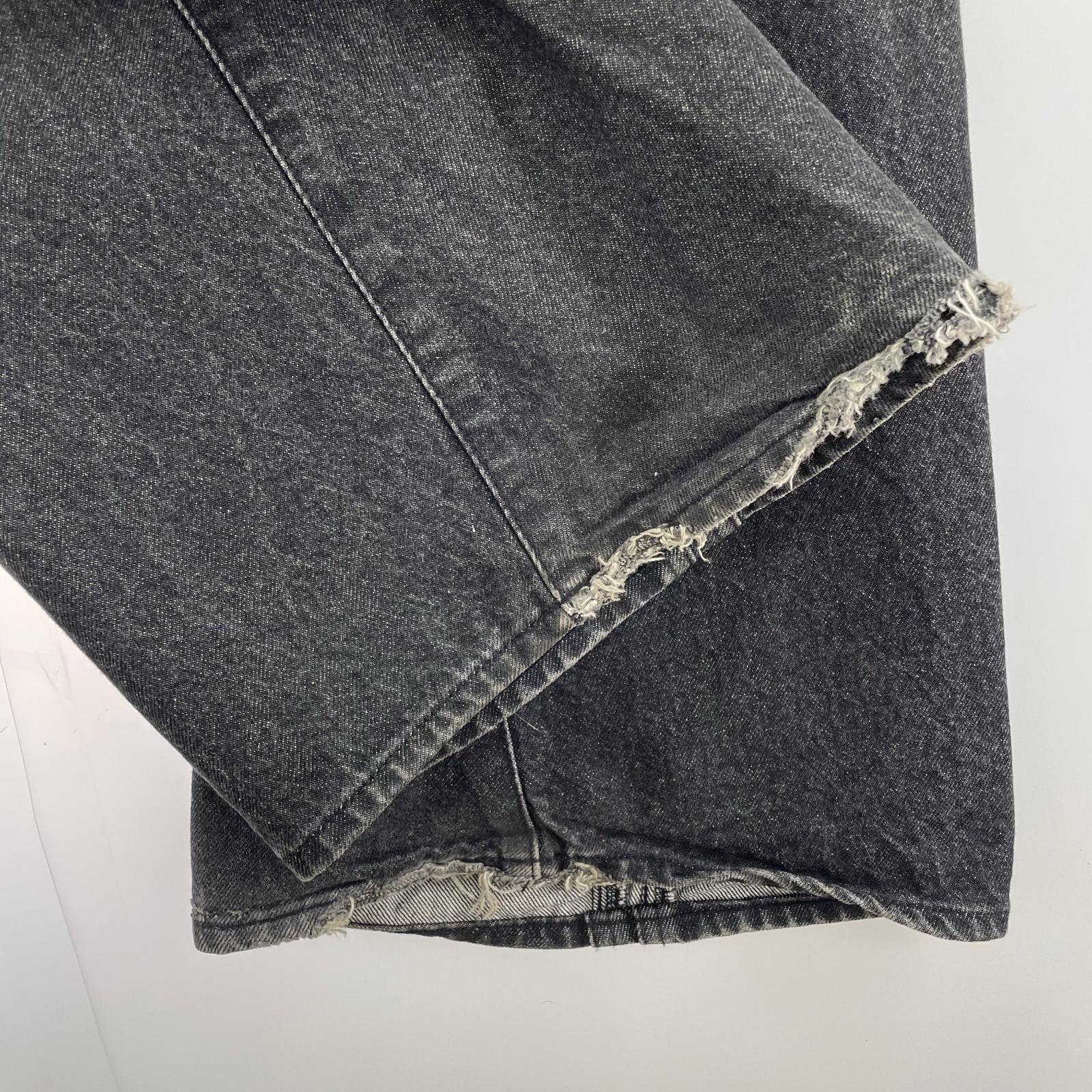 デニムパンツ NVRFRGT 3D TWISTED WIDE LEG JEENS 1 ブラック