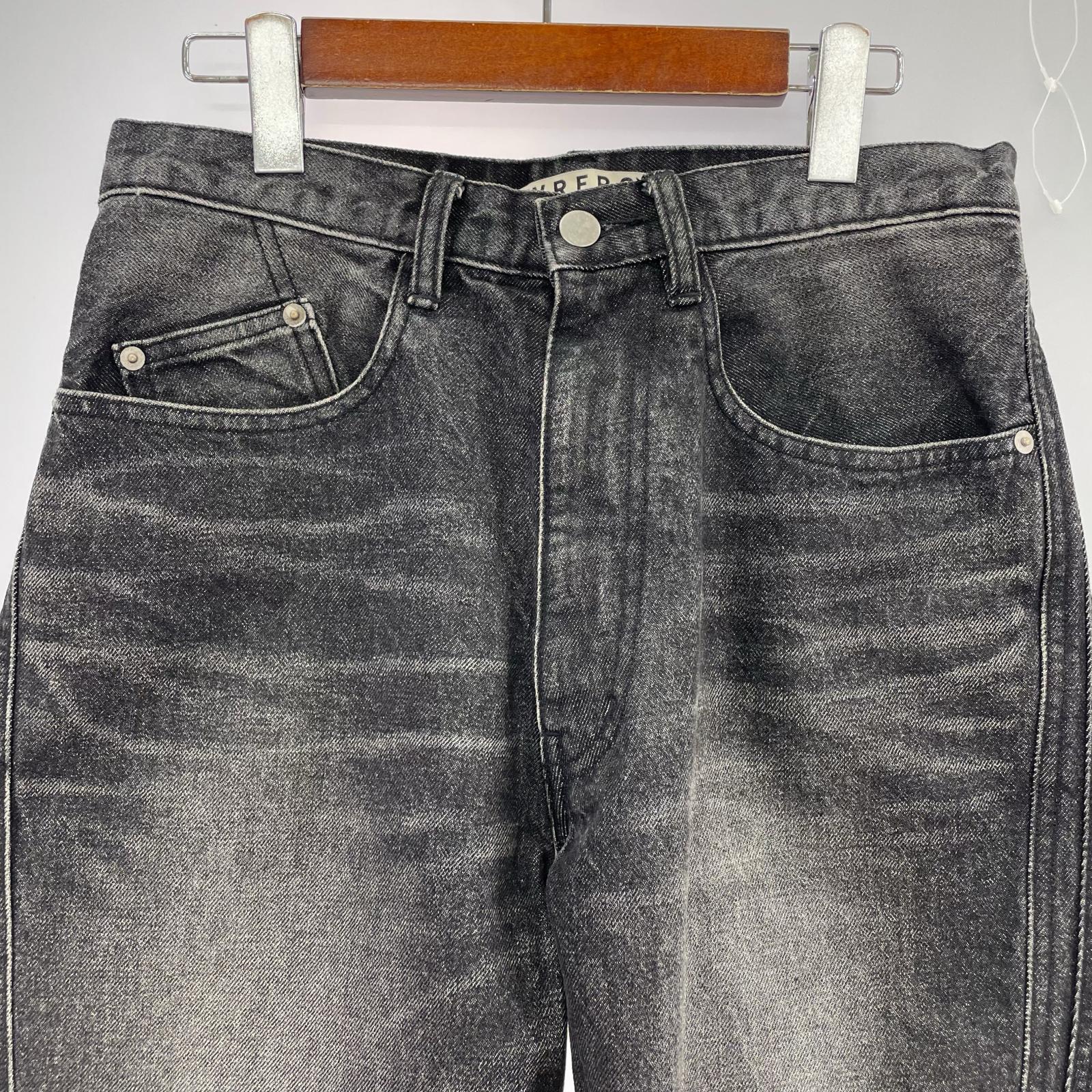 デニムパンツ NVRFRGT 3D TWISTED WIDE LEG JEENS 1 ブラック