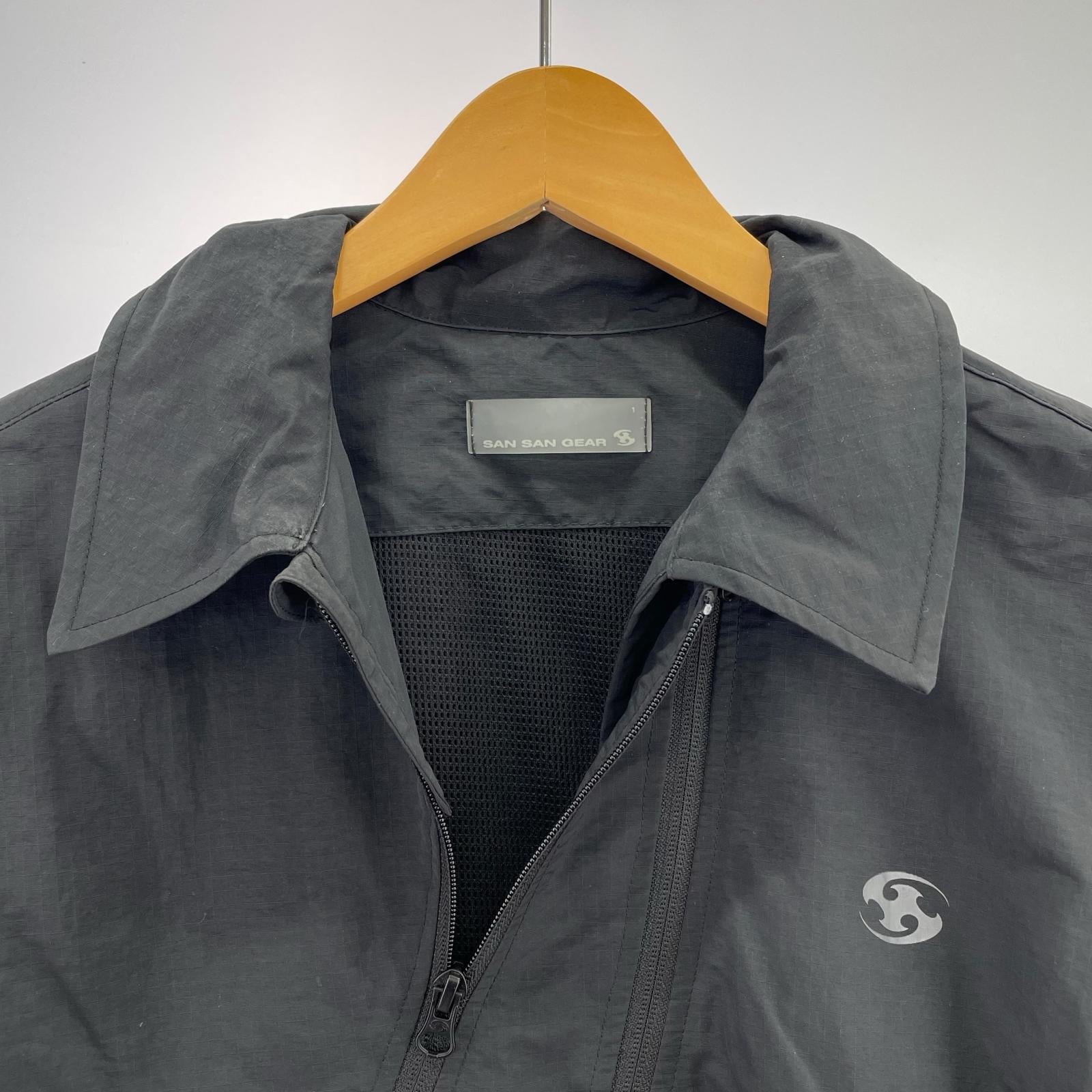 ジャケット san san gear coach jacket 1 ブラック
