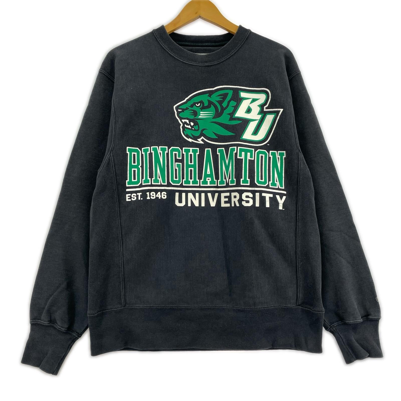 スウェット 90s~ メキシコ製 RW BINGHAMTON BLK (S) S ブラック