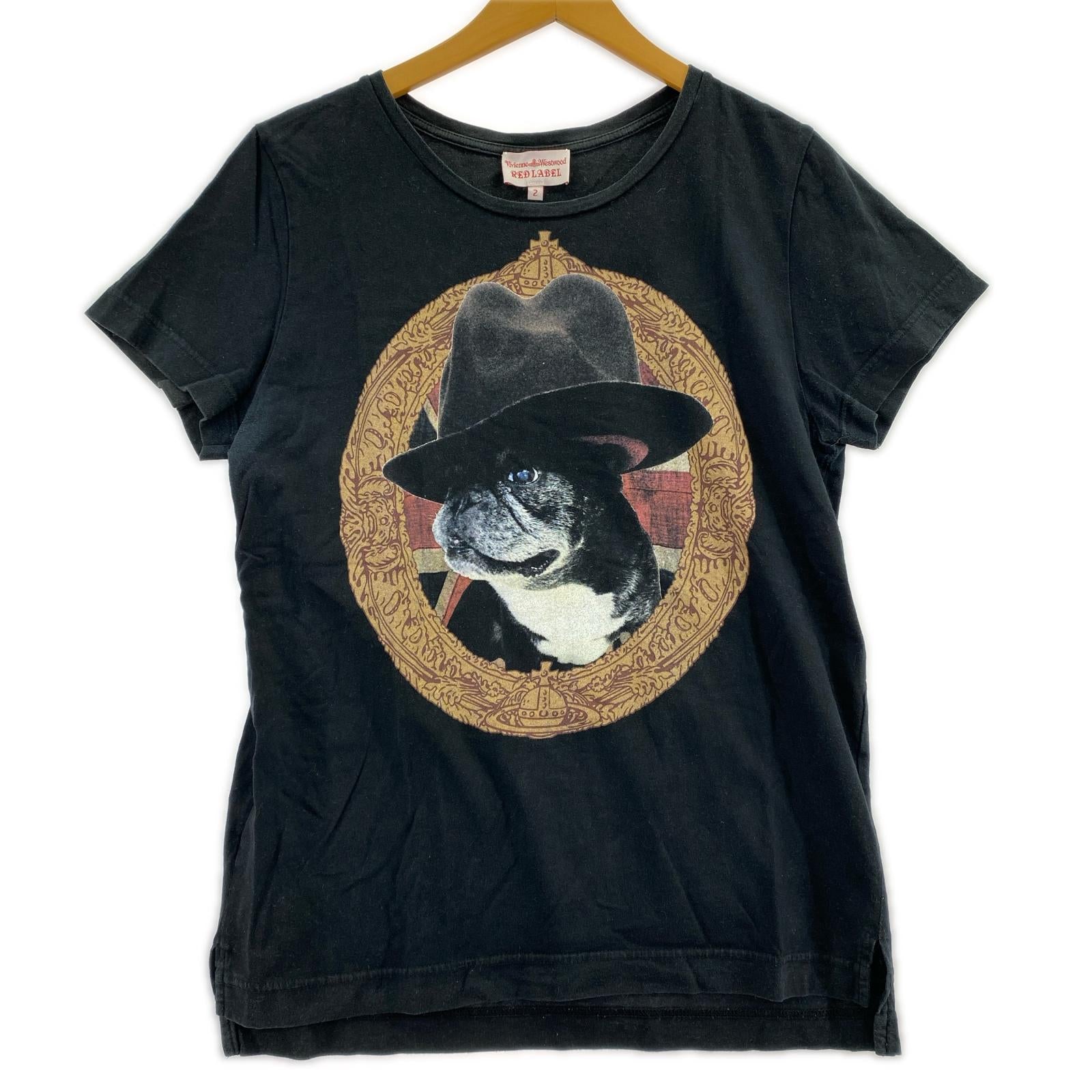 半袖Tシャツ ブルドッグプリント 黒 (2) 2 ブラック