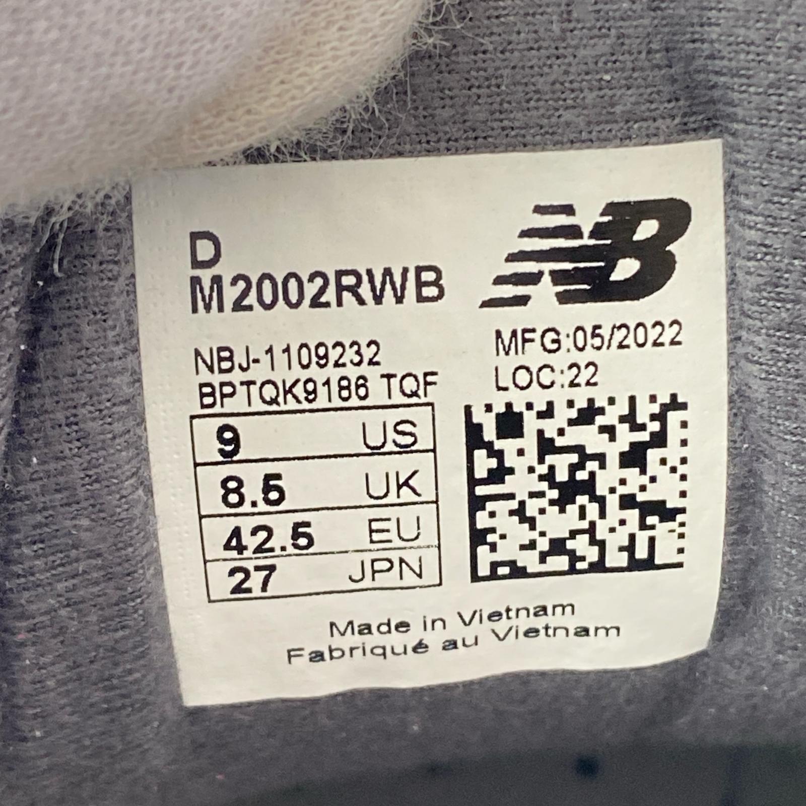 スニーカー M2002RWB GRAY/PINK/27cm 27cm (US9 UK8 1/2 EU44)