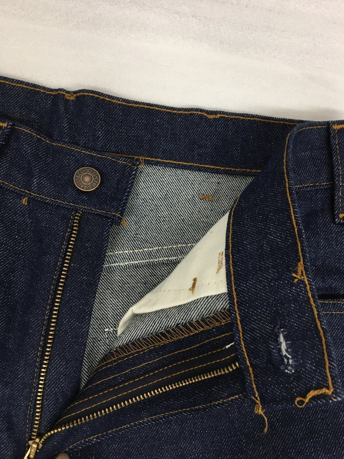 デニムパンツ 70s 646-0217 30×34 デッドストック フラッシャー付き