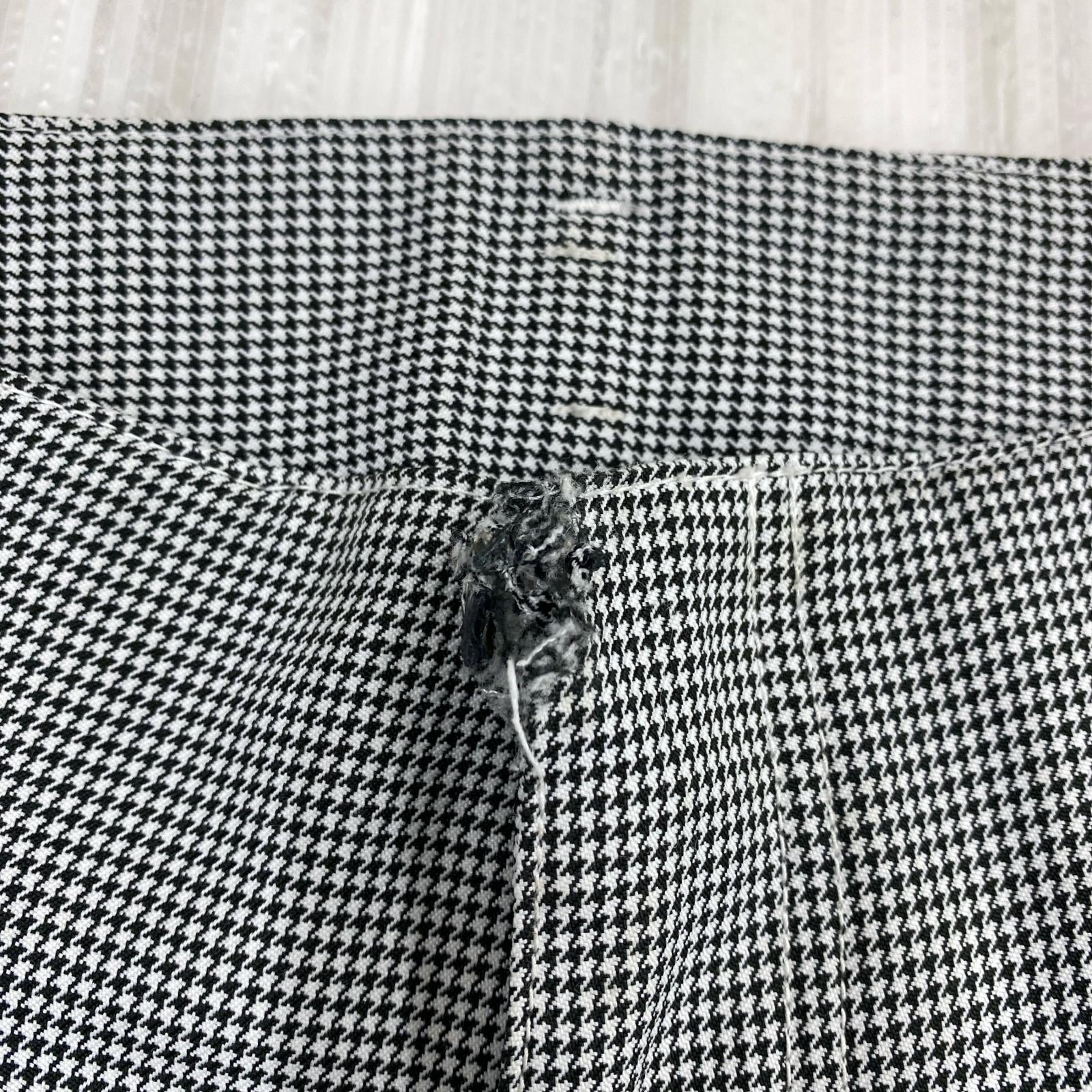 パンツ COMME des GARCONS HOMME PLUS 千鳥柄ワイドスラックス M グレー M グレー