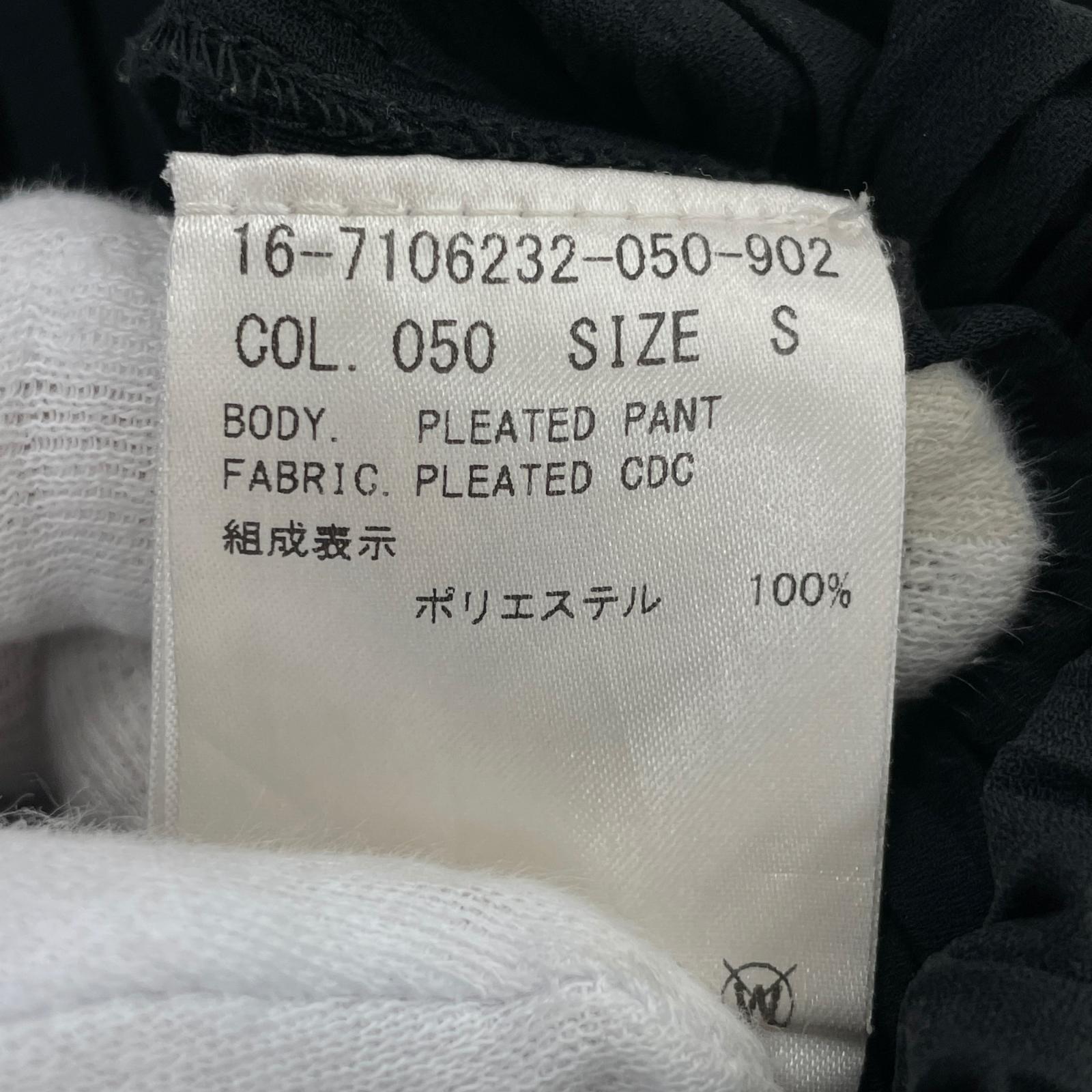 パンツ プリーツパンツ BLK S ブラック