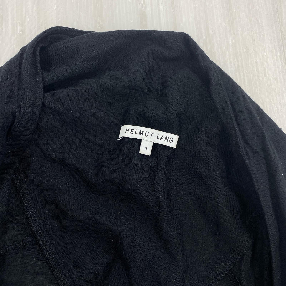 カーディガン 変形長袖カーディガン BLK S S ブラック
