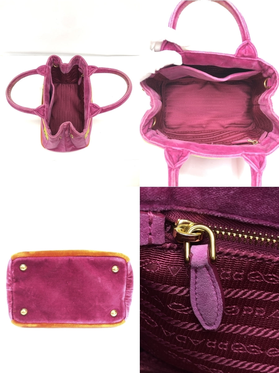 PRADA/ベルベット/ハンドバッグ