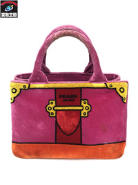 PRADA/ベルベット/ハンドバッグ