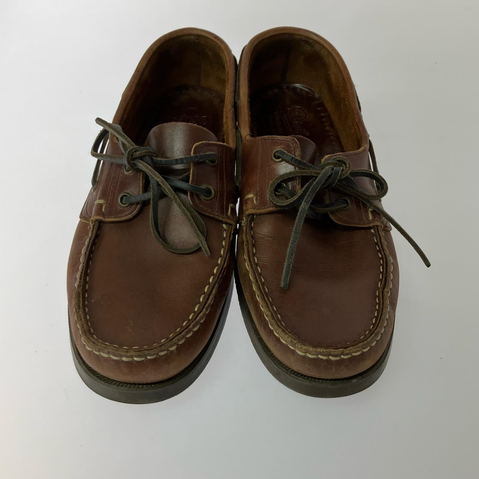 シューズ BARTH レザーデッキシューズ ブラウン