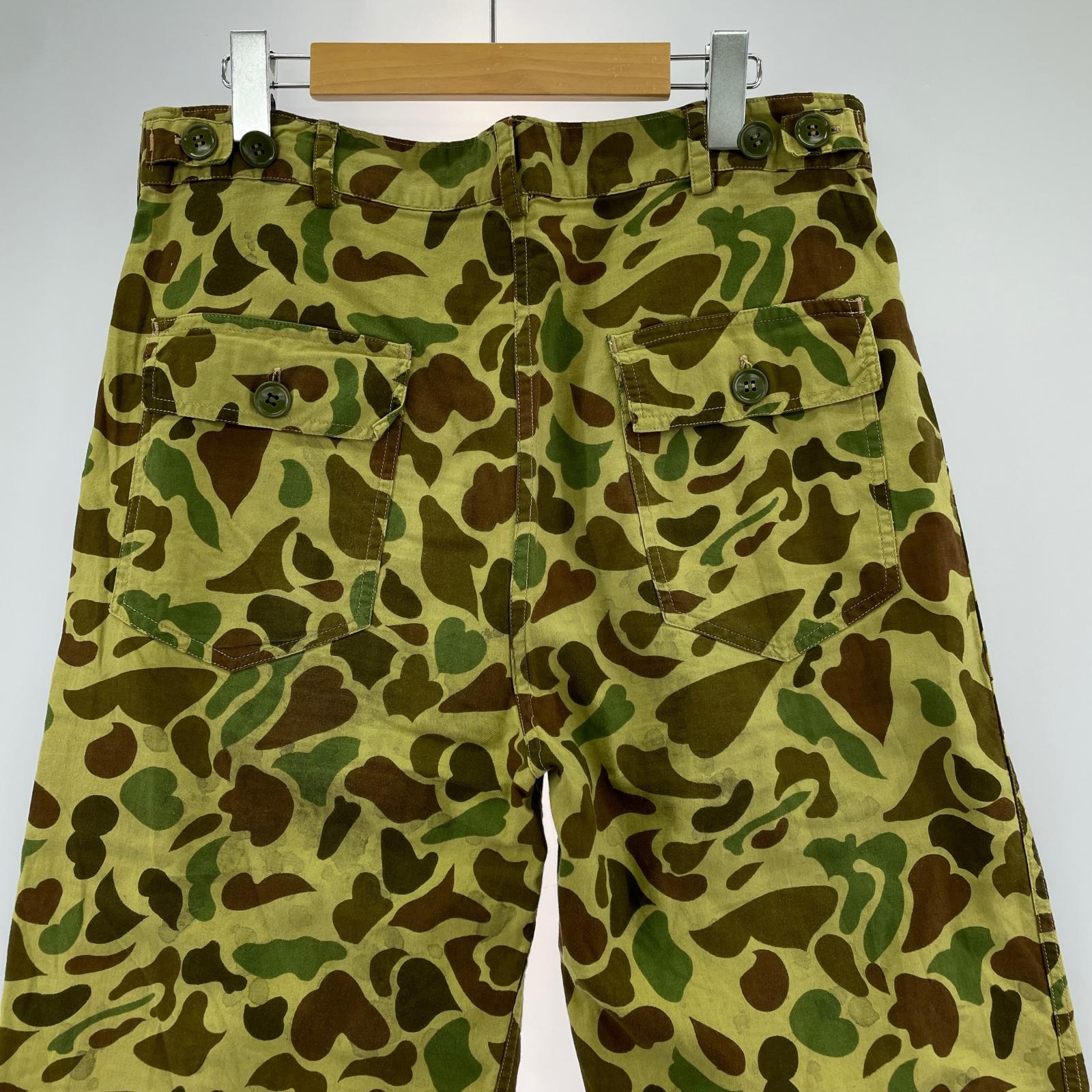 パンツ 50s-60s頃 ダックハンターカモ ベイカーパンツ 約34インチ 片爪ジッパー M