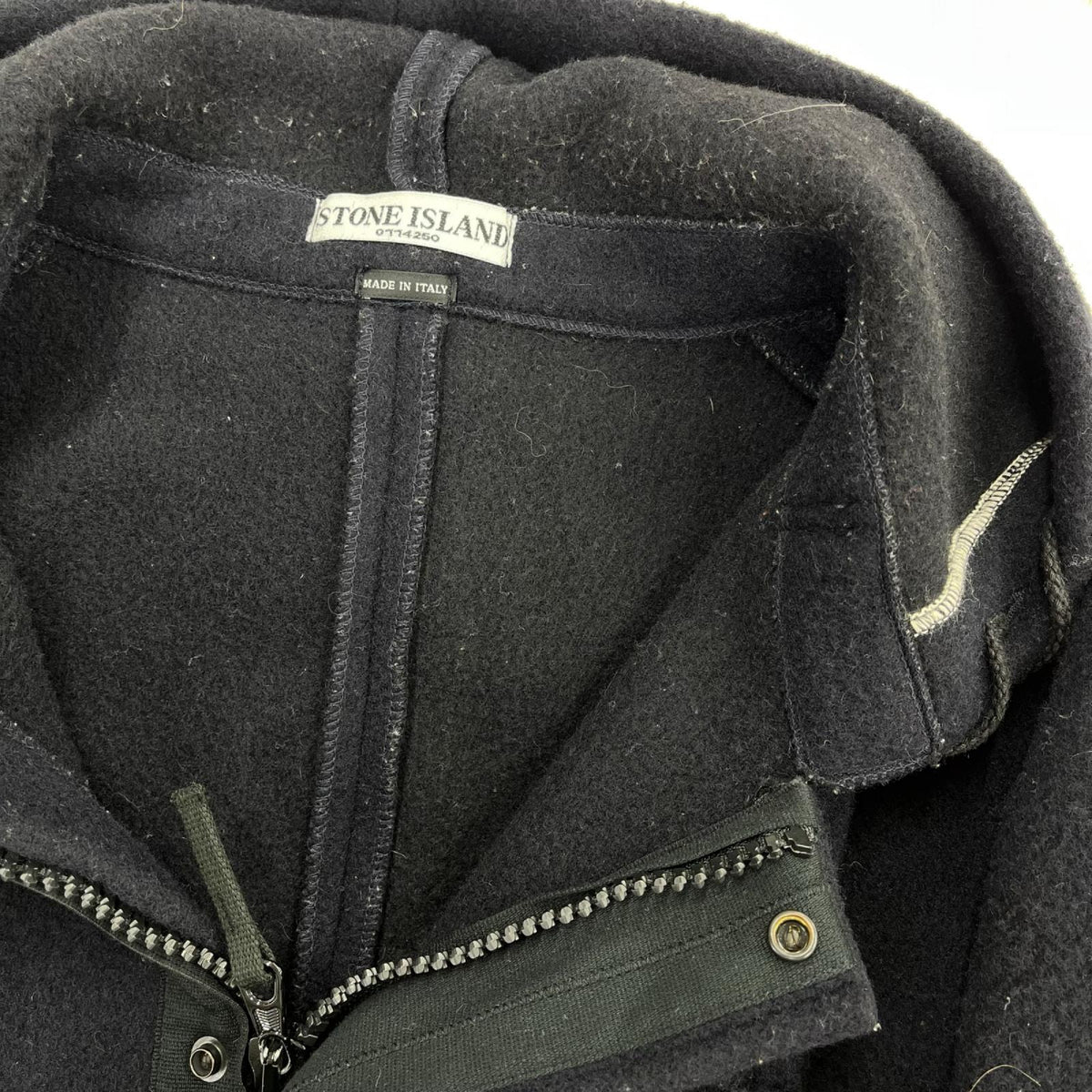 ジャケット 03AW WOOL HOODED JACKET M M ネイビー