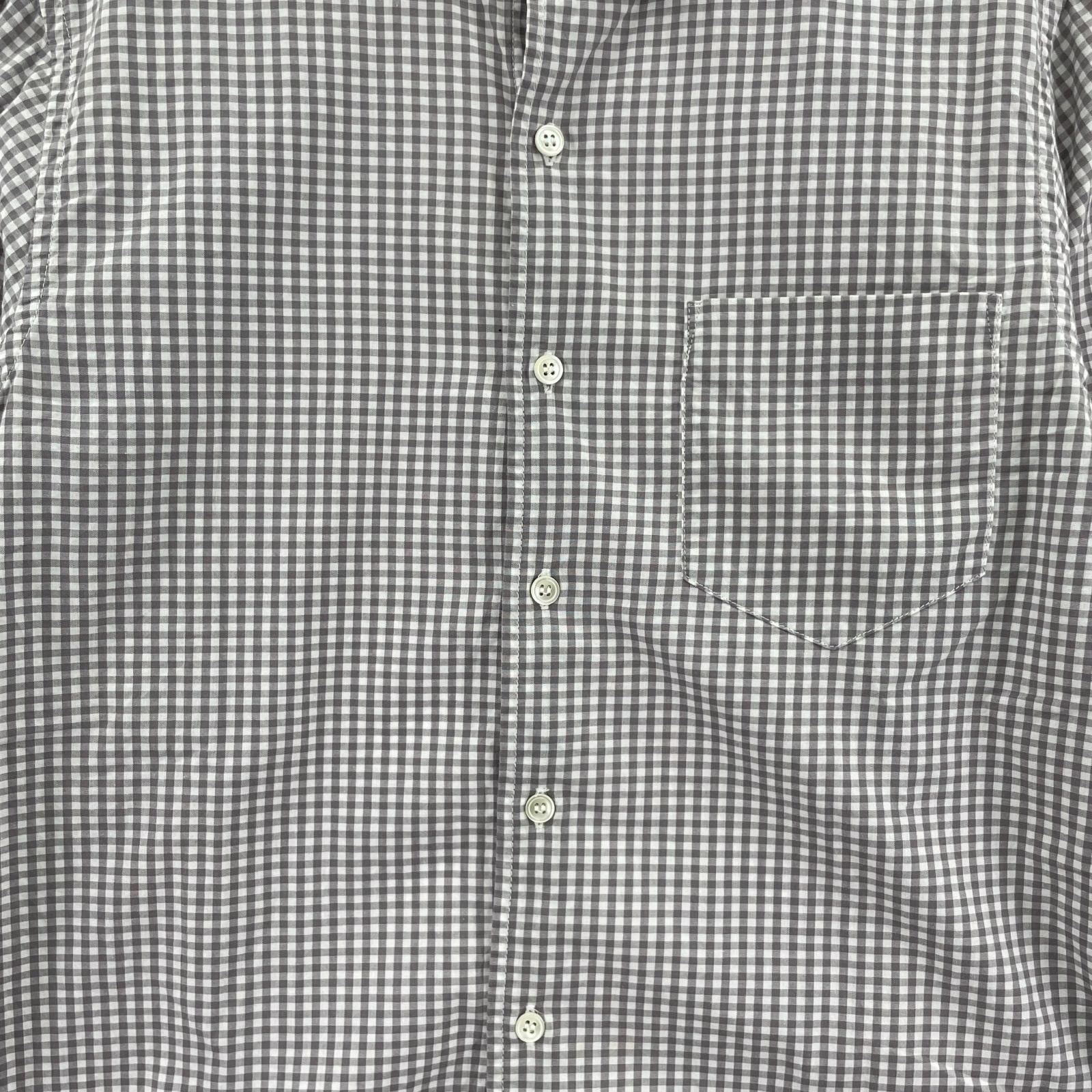 長袖シャツ GOODENOUGH バックロゴ ギンガムチェックシャツ S グレー S グレー