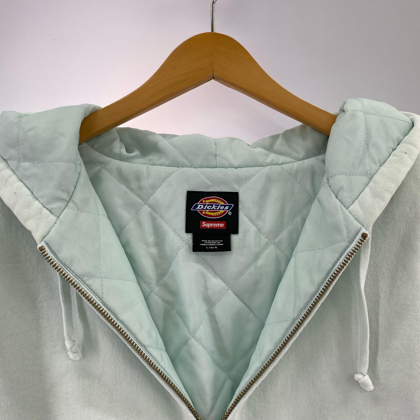 パーカー ×Dickies Quilted zip hoodie L