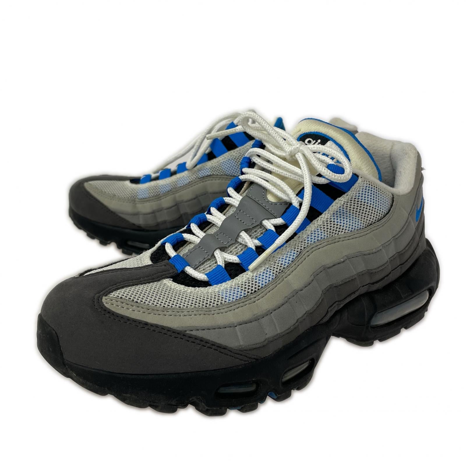スニーカー AIR MAX 95 WHITE/CRYSTAL BLUE (26.0) 26cm (US8 UK7 1/2 EU42) グレー