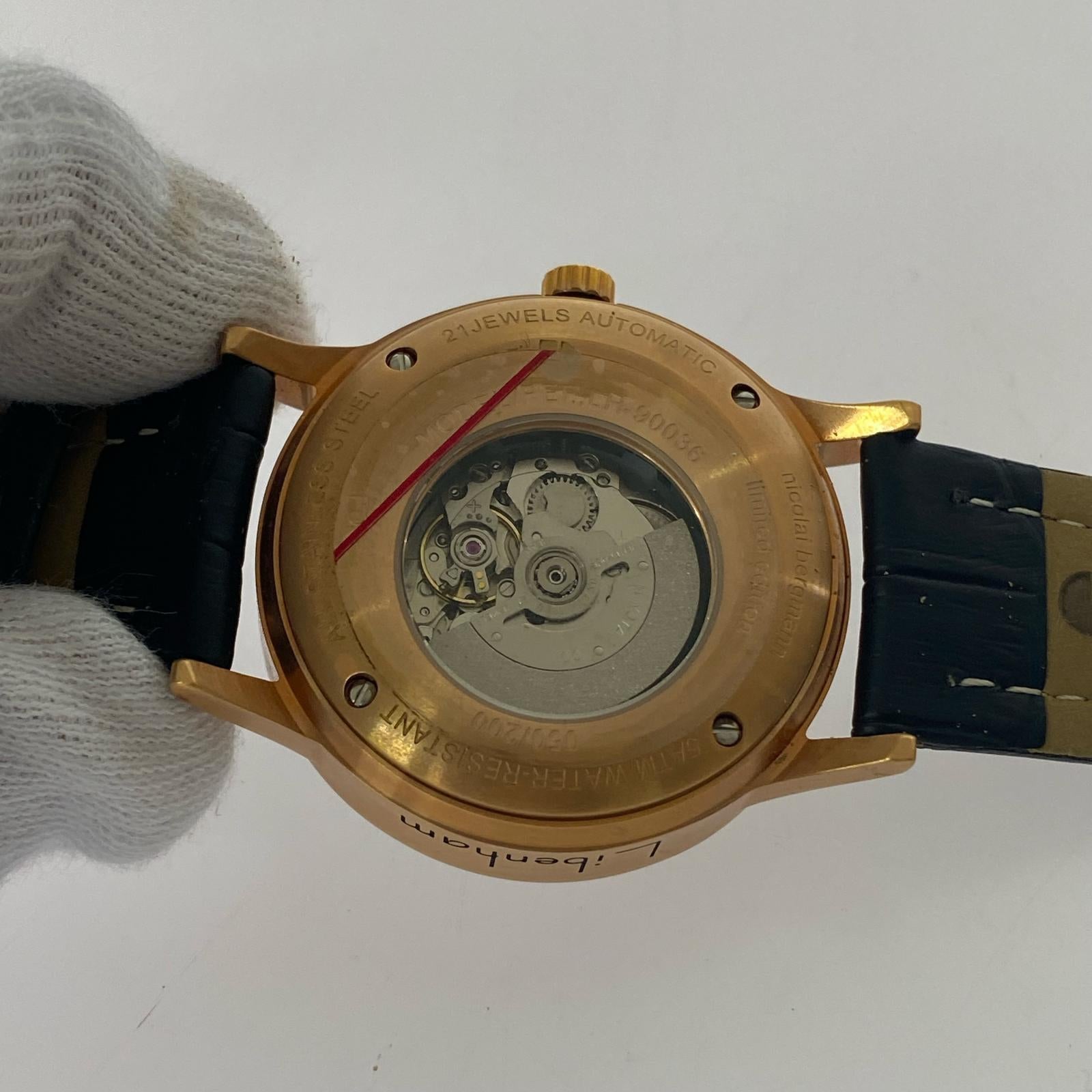 腕時計 Libenham × Nicolai Bergmann 自動巻き 黒 ブラック